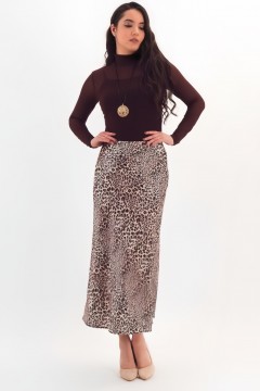 Юбка-колокол с леопардовым принтом Braslava