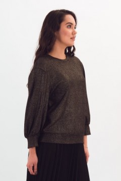 Джемпер трикотажный чёрный с люрексом Braslava(фото4)