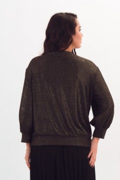 Джемпер трикотажный чёрный с люрексом Braslava(фото5)