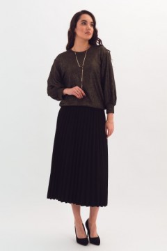 Джемпер трикотажный чёрный с люрексом Braslava(фото2)