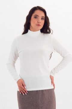 Водолазка белая трикотажная вязаная Braslava(фото3)