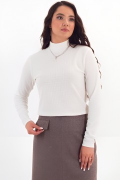 Водолазка белая трикотажная вязаная Braslava