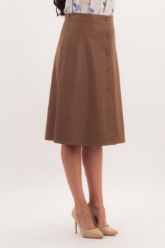 Юбка бежевая из искусственной кожи Braslava(фото3)