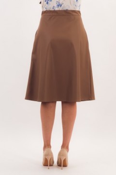 Юбка бежевая из искусственной кожи Braslava(фото5)