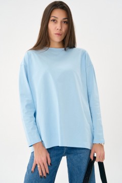 Лонгслив оверсайз голубого цвета Elza