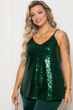 Топ зелёный сверкающий с пайетками Agata(фото2)