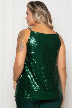 Топ зелёный сверкающий с пайетками Agata(фото4)