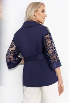 Жакет синий нарядный Charutti(фото7)