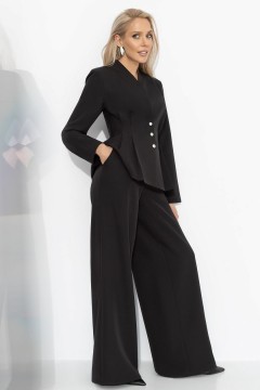 Костюм-двойка чёрный с брюками Charutti(фото2)