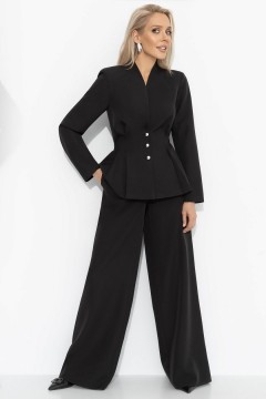Костюм-двойка чёрный с брюками Charutti