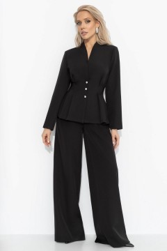 Костюм-двойка чёрный с брюками Charutti(фото4)