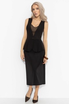 Костюм-двойка с юбкой в чёрном цвете Charutti(фото4)