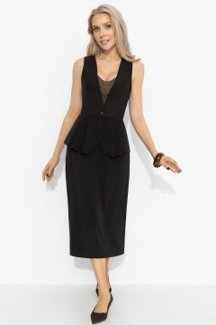 Костюм-двойка с юбкой в чёрном цвете Charutti