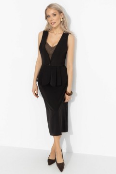 Костюм-двойка с юбкой в чёрном цвете Charutti(фото2)