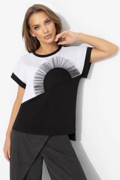 Футболка трикотажная с объёмным декором по переду Charutti(фото2)