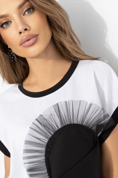 Футболка трикотажная с объёмным декором по переду Charutti(фото3)