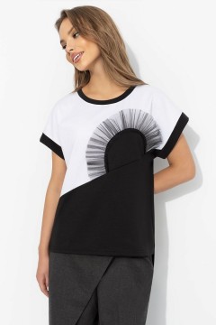 Футболка трикотажная с объёмным декором по переду Charutti(фото5)