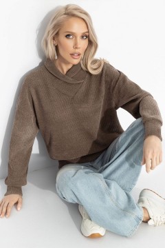 Джемпер коричневый из мягкого трикотажа Charutti