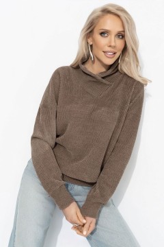 Джемпер коричневый из мягкого трикотажа Charutti(фото5)