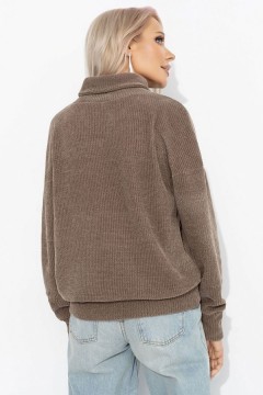 Джемпер коричневый из мягкого трикотажа Charutti(фото7)