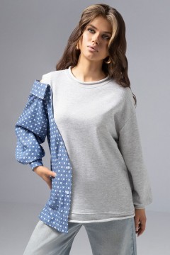 Свитшот комбинированный трикотажный Charutti(фото7)