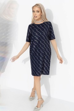 Платье синее нарядное с карманами Charutti(фото5)