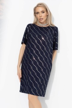 Платье синее нарядное с карманами Charutti(фото3)