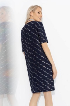 Платье синее нарядное с карманами Charutti(фото7)