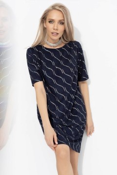 Платье синее нарядное с карманами Charutti(фото6)