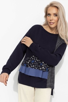 Свитшот комбинированный синий Charutti