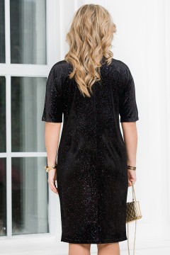 Платье нарядное чёрного цвета с блеском Lavira(фото5)