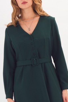 Платье миди зелёное с поясом Braslava(фото3)