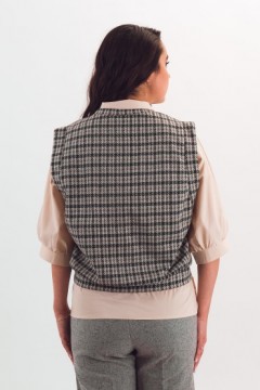 Жилет серый в клетку Braslava(фото6)