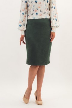 Юбка-карандаш светло-зелёная из искусственной замши Braslava(фото2)