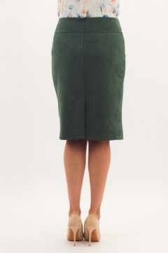 Юбка-карандаш светло-зелёная из искусственной замши Braslava(фото5)