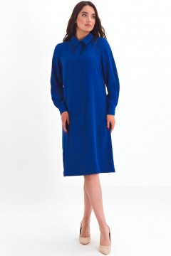 Платье миди ярко-синее с длинными рукавами Braslava