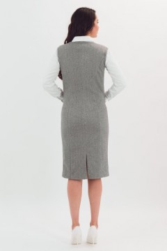Сарафан трикотажный серый с карманами Braslava(фото5)