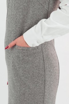 Сарафан трикотажный серый с карманами Braslava(фото4)