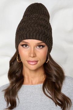 Шапка шоколадного цвета Bellovera(фото2)