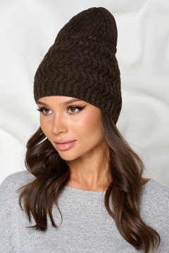 Шапка шоколадного цвета Bellovera(фото5)
