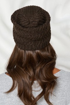 Шапка шоколадного цвета Bellovera(фото6)