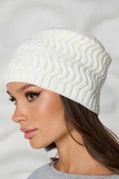Шапка молочного цвета Bellovera(фото4)