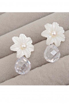 Серьги на гвоздиках с цирконами Rada