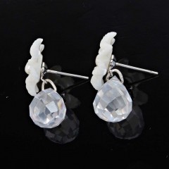 Серьги на гвоздиках с цирконами Rada(фото2)