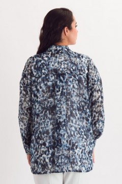 Рубашка шифоновая с принтом Braslava(фото5)