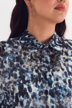 Рубашка шифоновая с принтом Braslava(фото4)