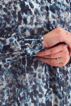 Рубашка шифоновая с принтом Braslava(фото6)