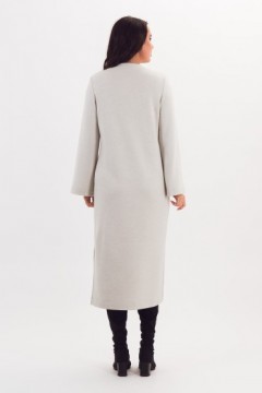 Платье-водолазка из плотного трикотажное молочного цвета Braslava(фото6)
