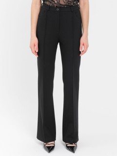 Брюки клёш трикотажные чёрные Priz(фото3)