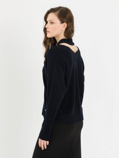Джемпер вязаный тёмно-синий Priz(фото3)